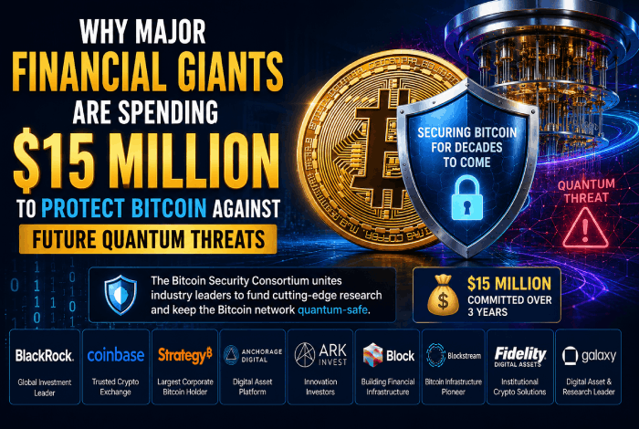 Why Major Financial Giants Are Spending $15 Million to Protect Bitcoin Against Future Quantum Threats
