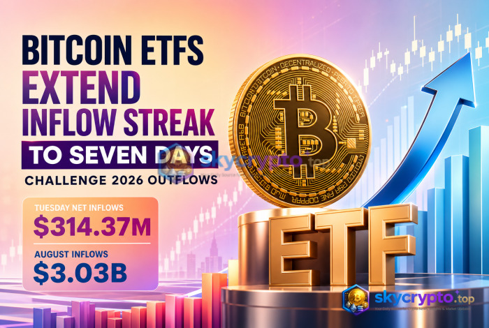Bitcoin ETFs Extend Inflow Streak to Seven Days, Challenge 2026 Outflows