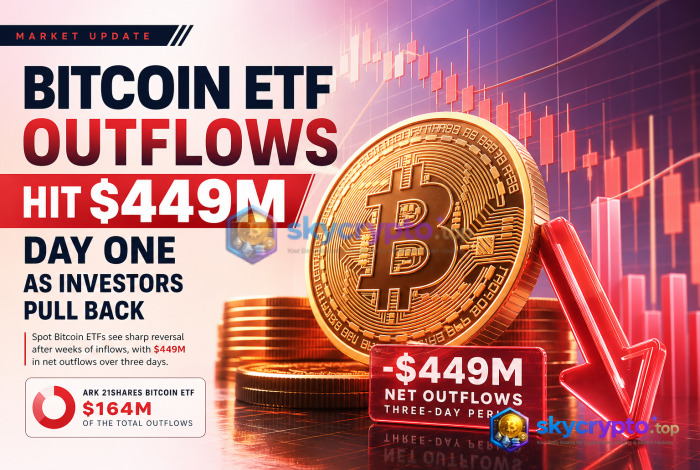 Bitcoin ETF Outflows Hit $449M Day One as Investors Pull Back