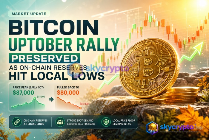 Bitcoin Uptober Rally Preserved as On-Chain Reserves Hit Local Lows